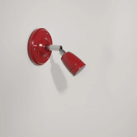 Fermaluce Color 90°, the adjustable porcelain flush light - Red