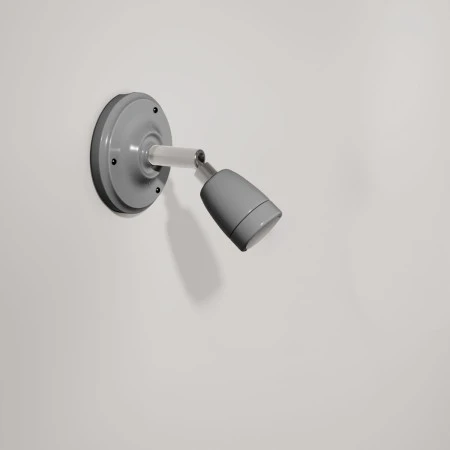 Fermaluce Color 90°, the adjustable porcelain flush light - Grey