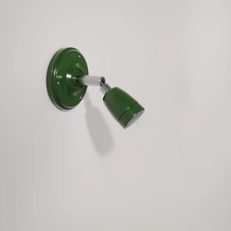Fermaluce Color 90°, the adjustable porcelain flush light - Green