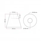 Impero outdoor lampshade with E27 attachment