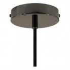 Pendant lamp with textile cable, Bistrot lampshade and metal details - Made in Italy