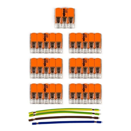 WAGO connector kit compatible with 3x cable for 7 hole ceiling rose