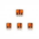 WAGO connector kit compatible with 3x cable for 1 hole mini ceiling rose with switch