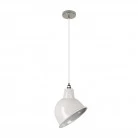 Pendant lamp with textile cable, Broadway lampshade and metal details - Made in Italy - Bulb included