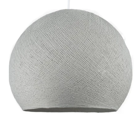 Dome Lampshade in fiber - 100% handmade - Pearl Grey Polyester