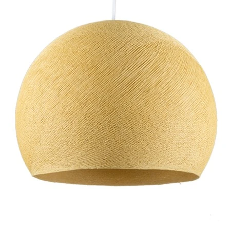 Dome Lampshade in fiber - 100% handmade - Mustard Polyester