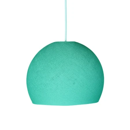 Dome Lampshade in fiber - 100% handmade - Turquoise Polyester