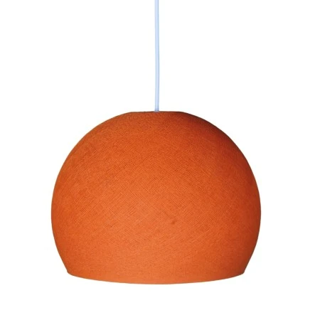 Dome Lampshade in fiber - 100% handmade - Orange Polyester