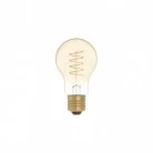 LED Golden Light Bulb Carbon Line Curved Spiral Filament Drop A60 4W 250Lm E27 1800K Dimmable - C03