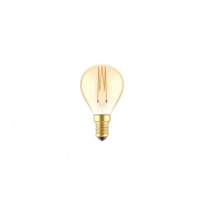 LED Golden Light Bulb Carbon Line Filament Cage Mini Globe G45 3,4W 300Lm E14 2700K Dimmable - C52