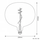 LED Golden Light Bulb Ellipse 220 8,8W 806Lm E27 2200K Dimmable - H05