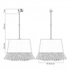 Track lamp with Honolulu raffia shade