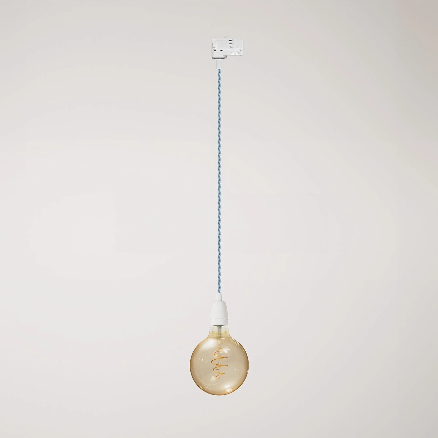 Classic track pendant lamp with porcelain finish