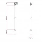 Silicone track pendant lamp with textile cable