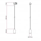 Silicone track pendant lamp with textile cable