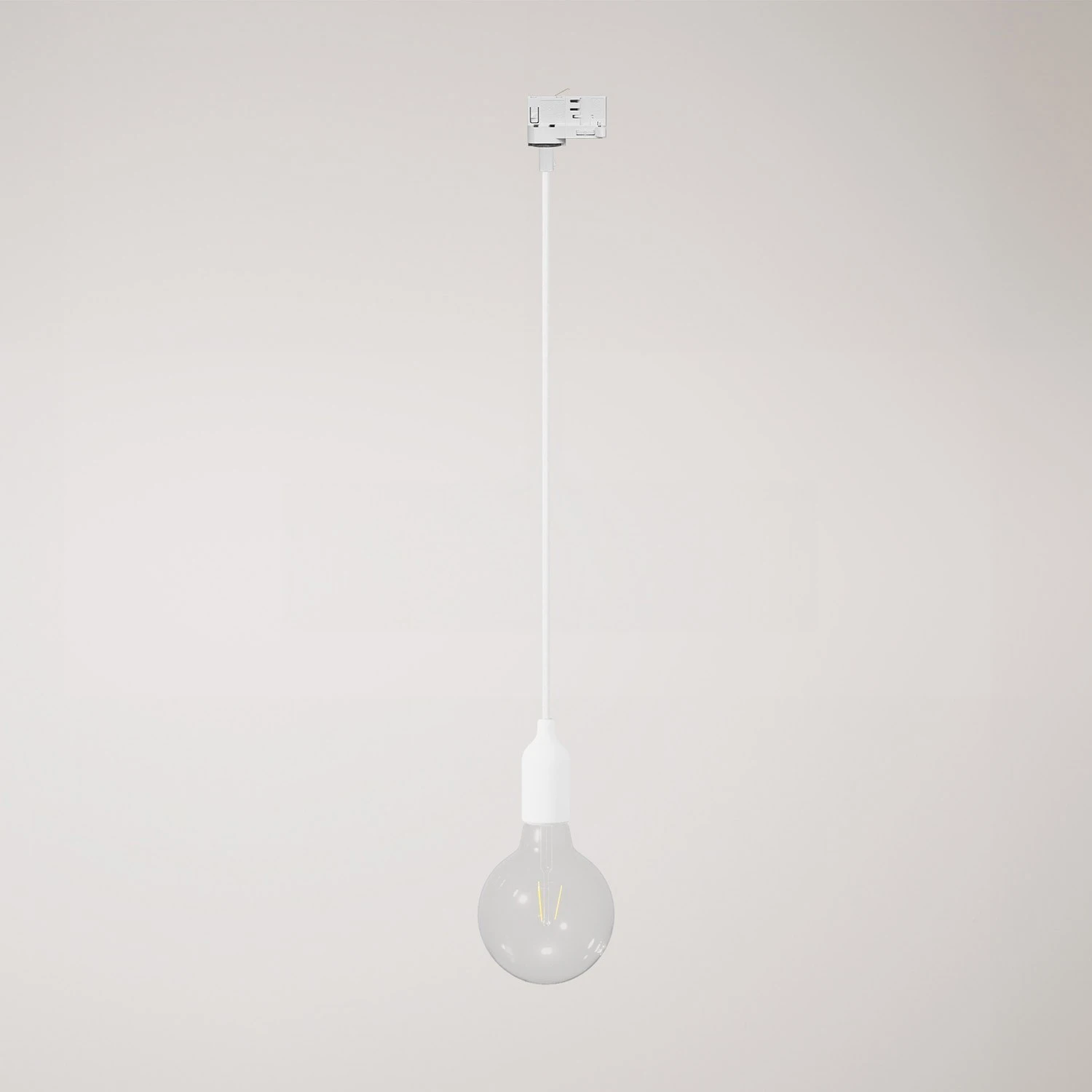 Silicone track pendant lamp with textile cable