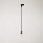 Vintage track pendant lamp with braided cable