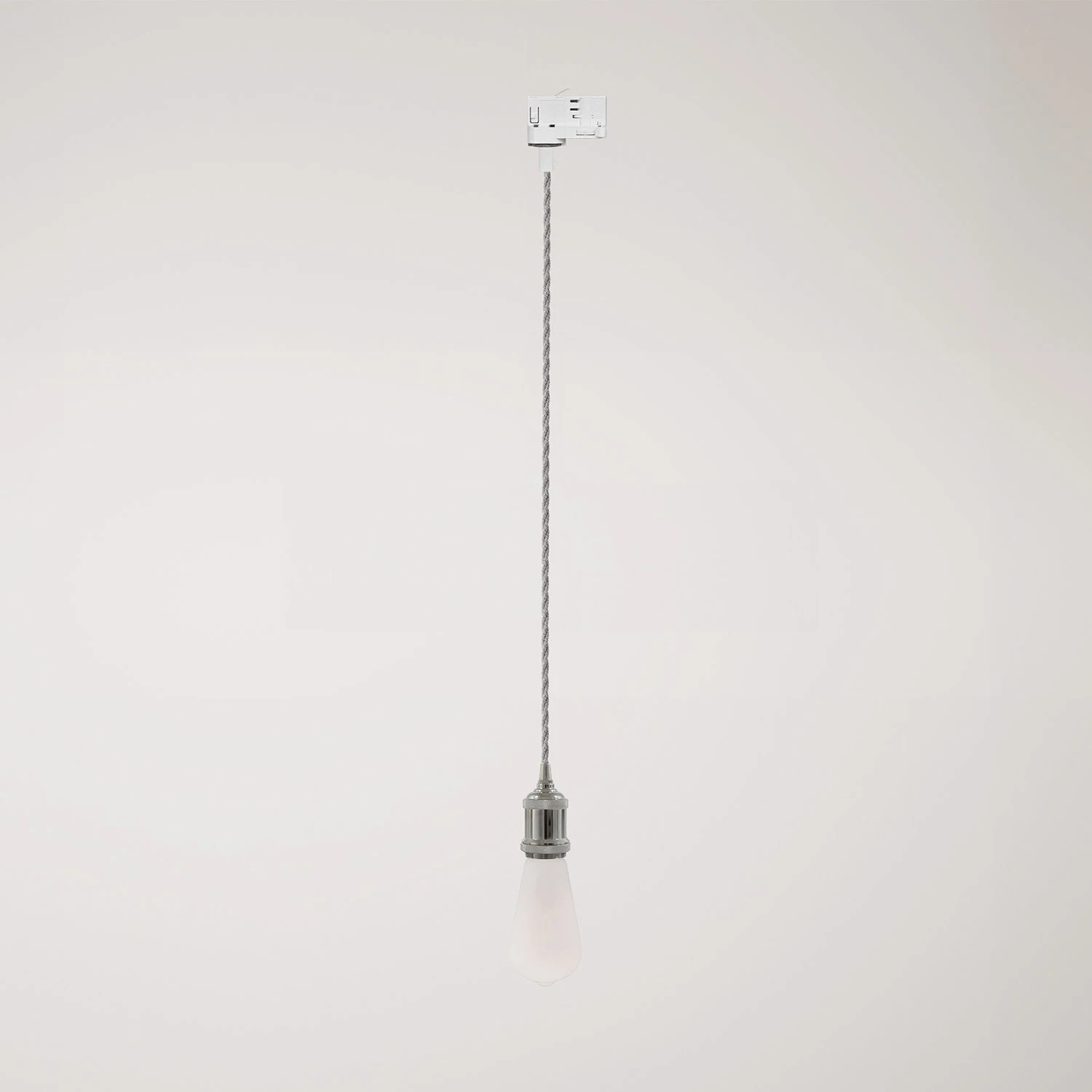 Vintage track pendant lamp with braided cable