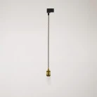 Vintage track pendant lamp with braided cable