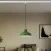 Bistrot pendant lamp with track shade