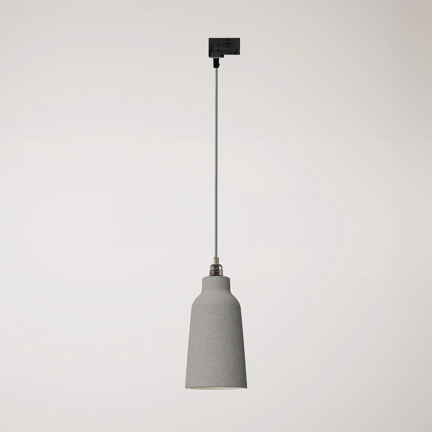 Pendant lamp with Bottiglia shade and track adapter