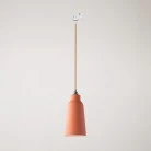 Pendant lamp with Bottiglia shade and track adapter
