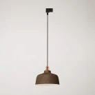 Suspension lamp with Coppa shade and track adapter
