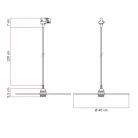 Ellepi XL track pendant lamp with shade