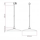 Suspension lamp with with ceramic shade Piatto