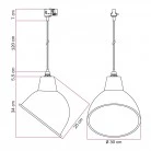 Pendant lamp for tracks with Broadway shade