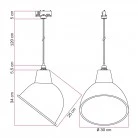 Pendant lamp for tracks with Broadway shade