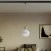 Metal track pendant lamp with contrasting finish