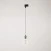 Suspension lamp with knurled aluminium lamp holder for tracks
