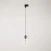 Suspension lamp with knurled aluminium lamp holder for tracks