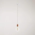 Suspension lamp with knurled aluminium lamp holder for tracks