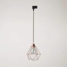 Diamond cage pendant lamp for tracks