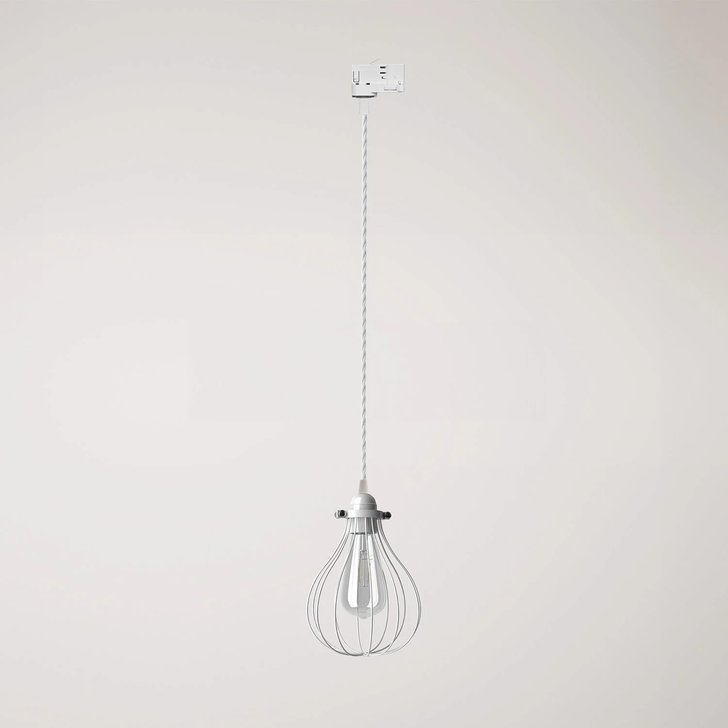 Suspension with Drop cage lampshade for tracks