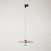 Track pendant lamp with UFO double-sided wooden shade