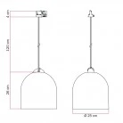 Track pendant with Campana M ceramic shade