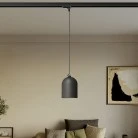 Track pendant with ceramic mini Campana lampshade