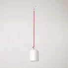 Track pendant with ceramic mini Campana lampshade