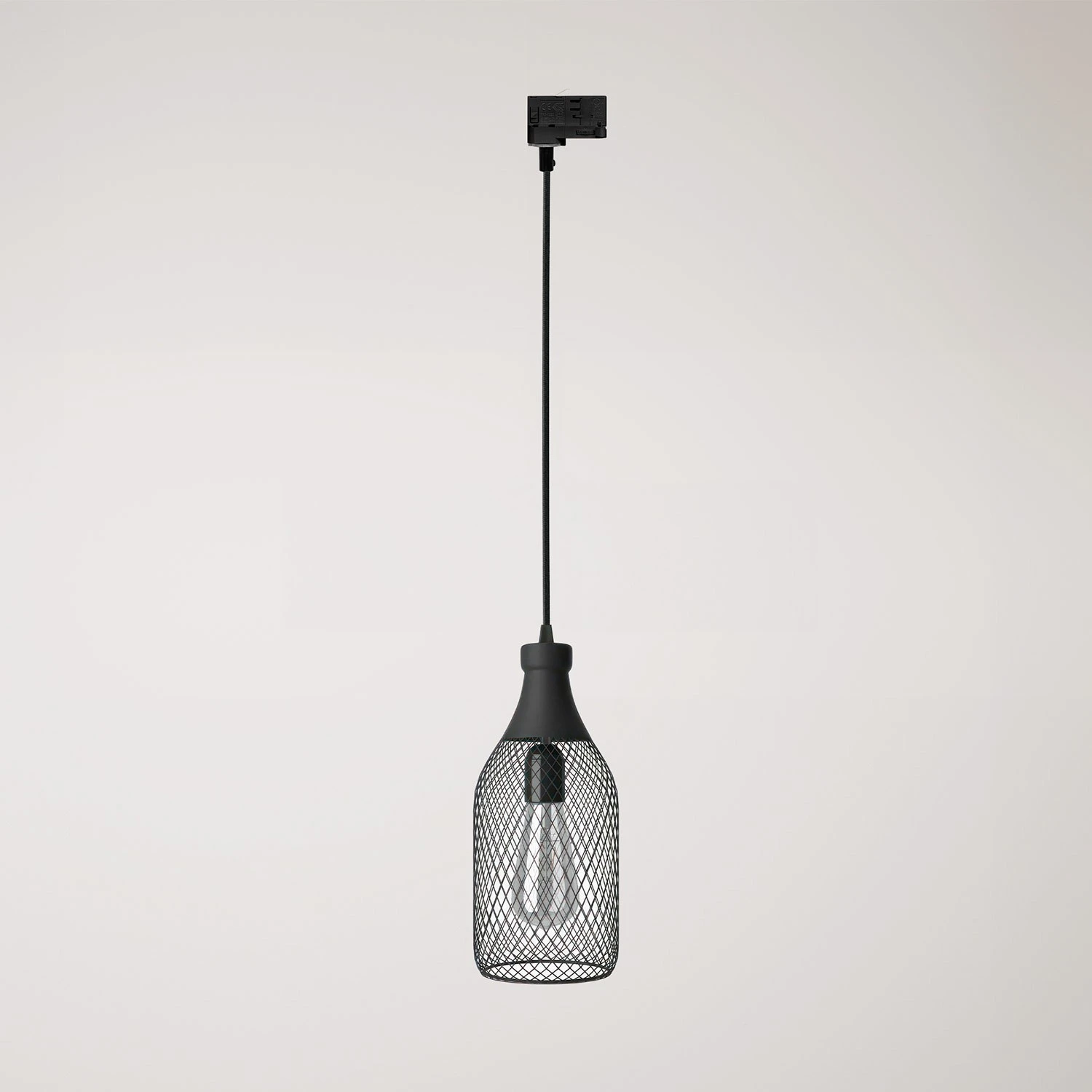 Pendant lamp with Jéroboam bottle shade for tracks