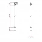 Metal track ceiling lamp