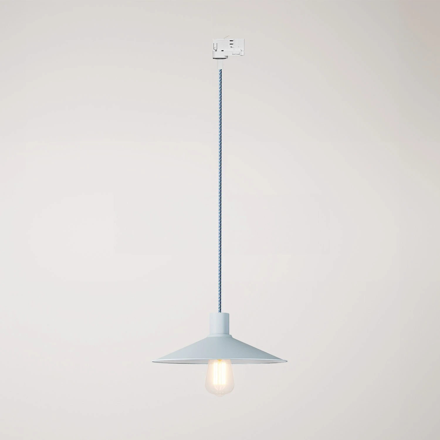 Swing Pastel pendant lamp with shade for track systems