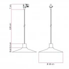Swing Pastel pendant lamp with shade for track systems