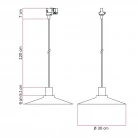 Swing Pastel pendant lamp with shade for track systems