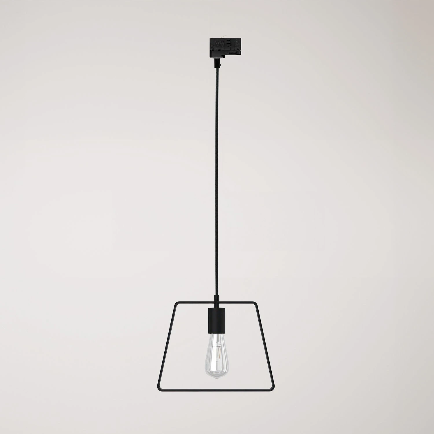 Pendant lamp with Duedì shade Track base