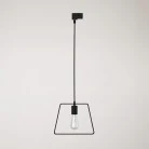 Pendant lamp with Duedì shade Track base