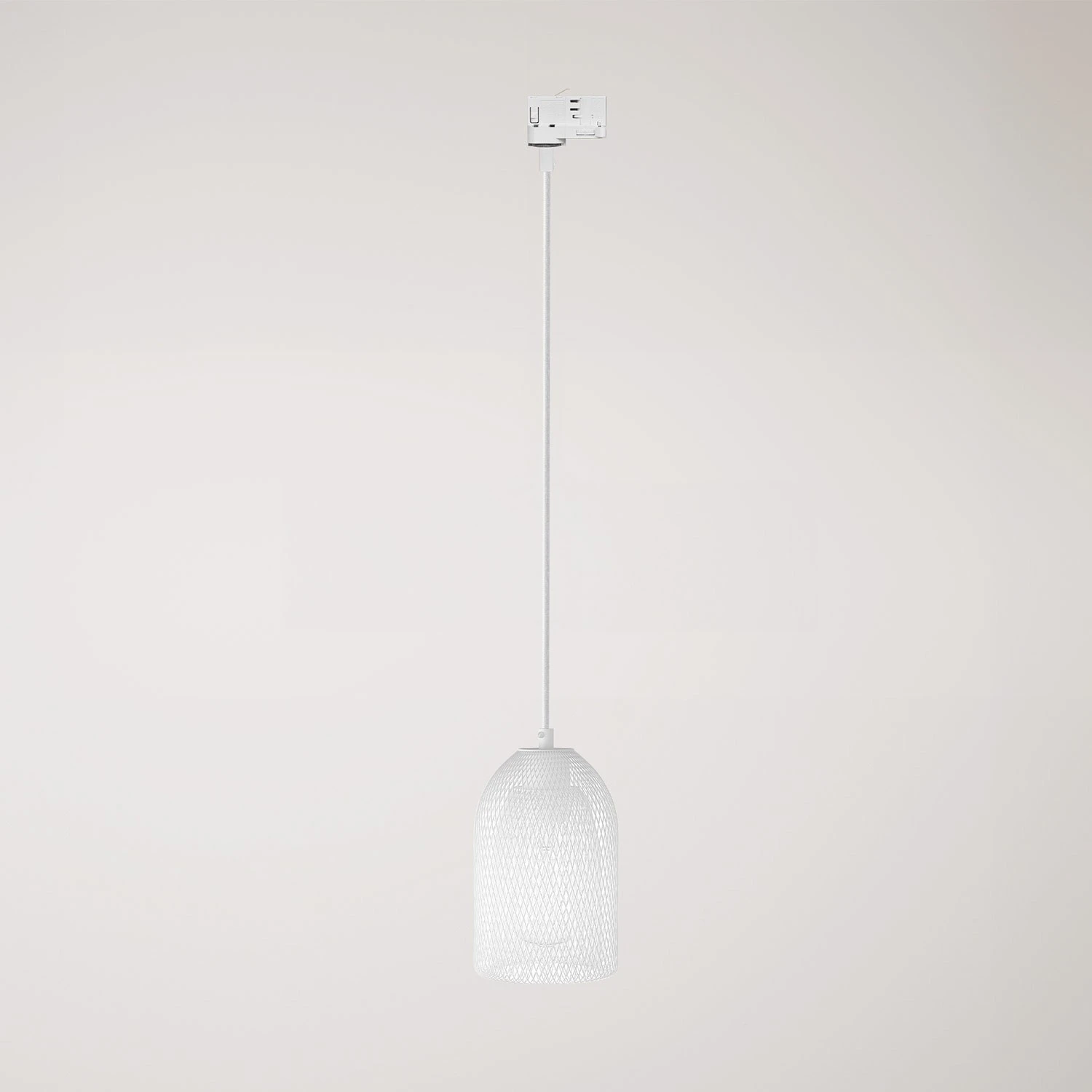 Ghostbell pendant lamp with shade for track