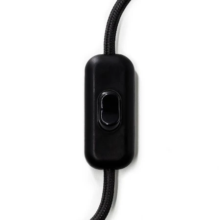 Single-pole inline switch with earth terminal - Black
